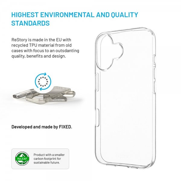 Fast iPhone 16 Cover ReStory Transparent