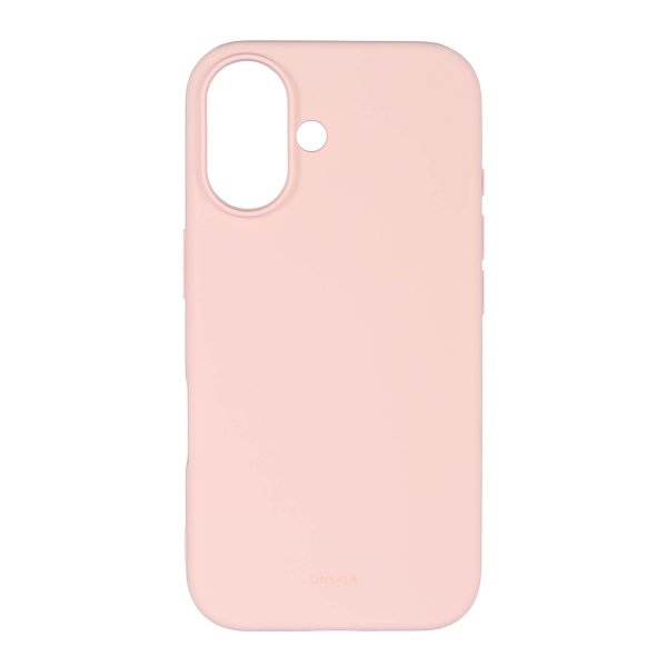 Onsala iPhone 16 Cover Silikonefølelse Chalk Pink