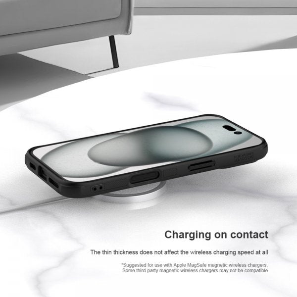 Nillkin iPhone 16 Cover Super Frosted Shield Pro MagSafe Sort