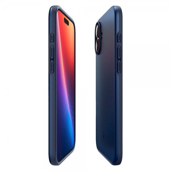 Spigen iPhone 16 Cover Thin Fit MagFit Navy Blue