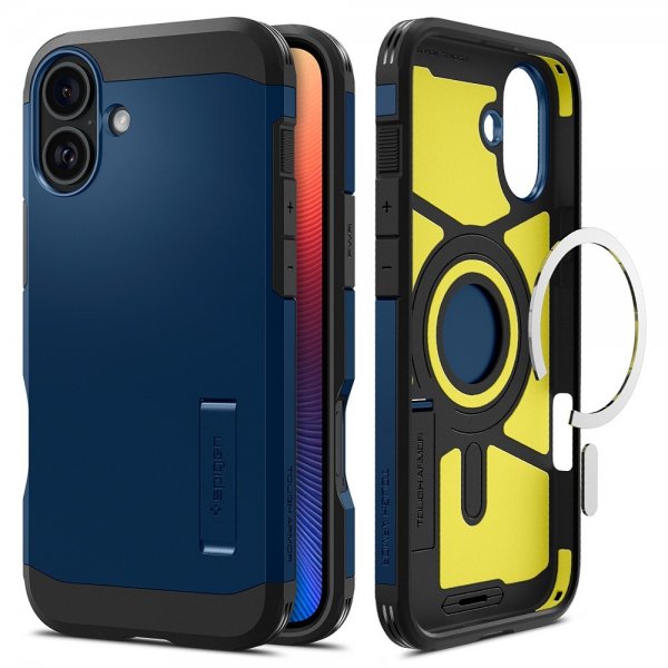 Spigen iPhone 16 Cover Tough Armor MagFit Navy Blue