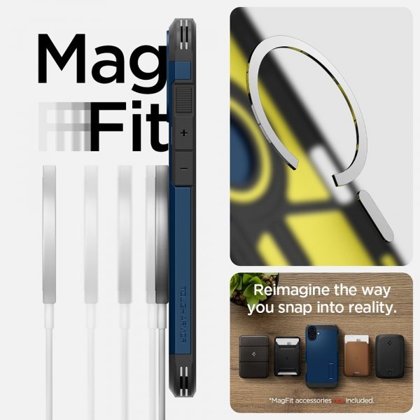 Spigen iPhone 16 Cover Tough Armor MagFit Navy Blue