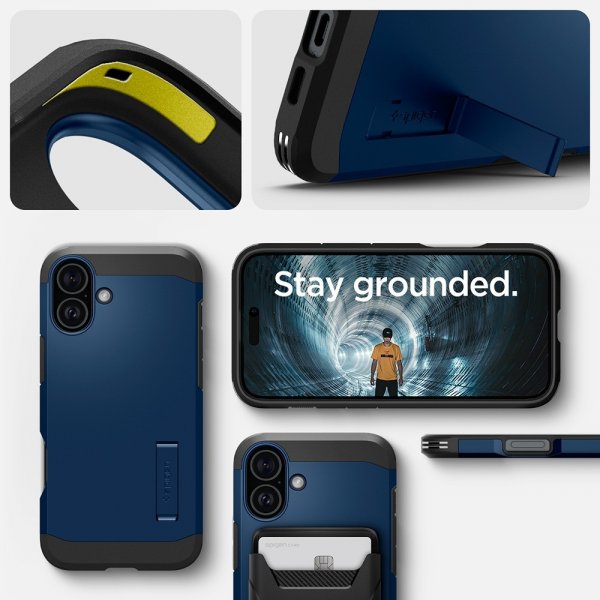 Spigen iPhone 16 Cover Tough Armor MagFit Navy Blue