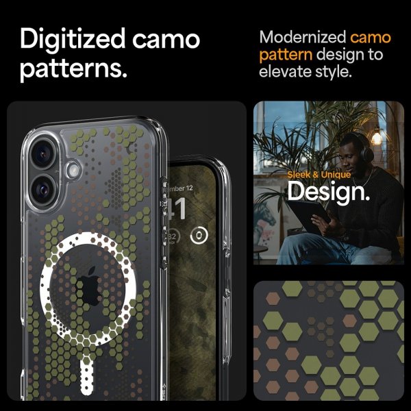 Spigen iPhone 16 Cover Ultra Hybrid MagFit Digital Camo