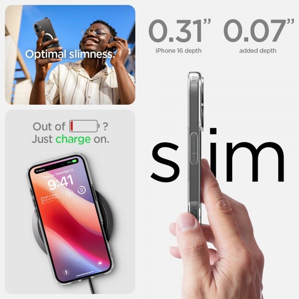 Spigen iPhone 16 Cover Ultra Hybrid MagFit Hvid