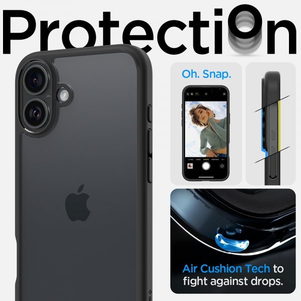 Spigen iPhone 16 Cover Ultra Hybrid Mat Sort