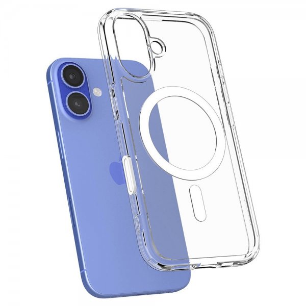 Spigen iPhone 16 Cover Ultra Hybrid T MagFit Klar Hvid