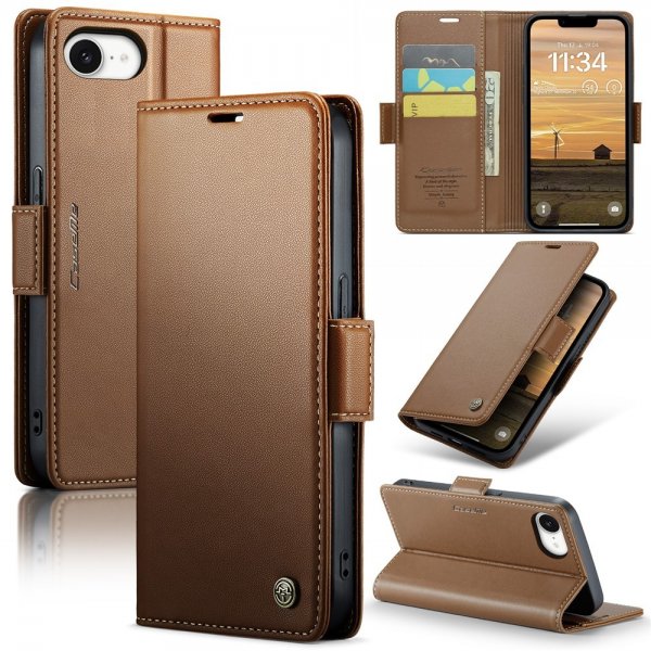 CaseMe iPhone 16e/17e Etui 023 Series Brun