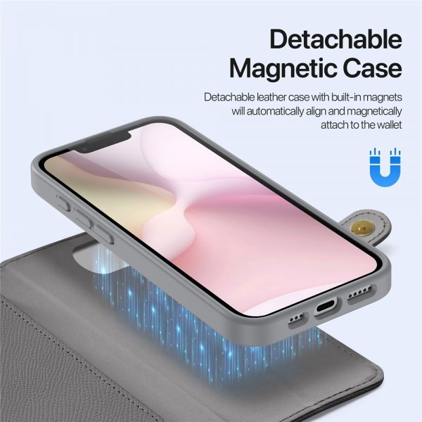 Dux Ducis iPhone 16e/17e Etui 2-i-1 Lawa Series MagSafe Grå