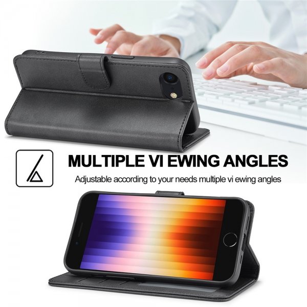 Lc.Imeeke iPhone 16/17 Etui med Kortlomme Standfunktion Sort