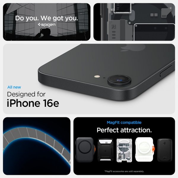 Spigen iPhone 16/iPhone 17 Cover Ultra Hybrid Zero One MagFit Sort