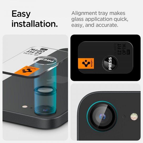 Spigen iPhone 16/17 Kamerabeskytter GLAS.tR EZ Fit Optik Pro 2-pak