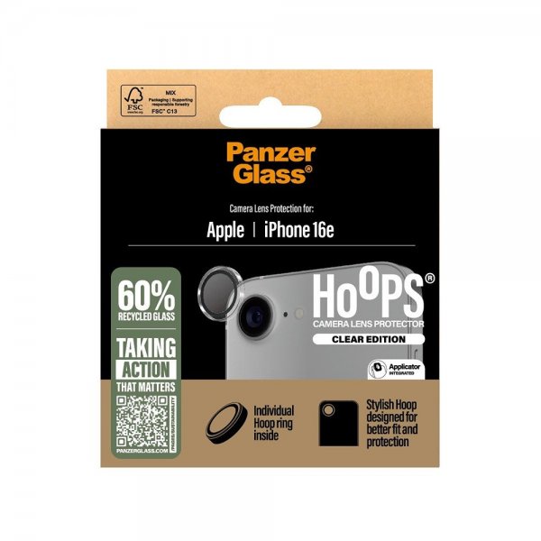 PanzerGlass iPhone 16e/17e Kamerabeskyttelse Hoops Transparent