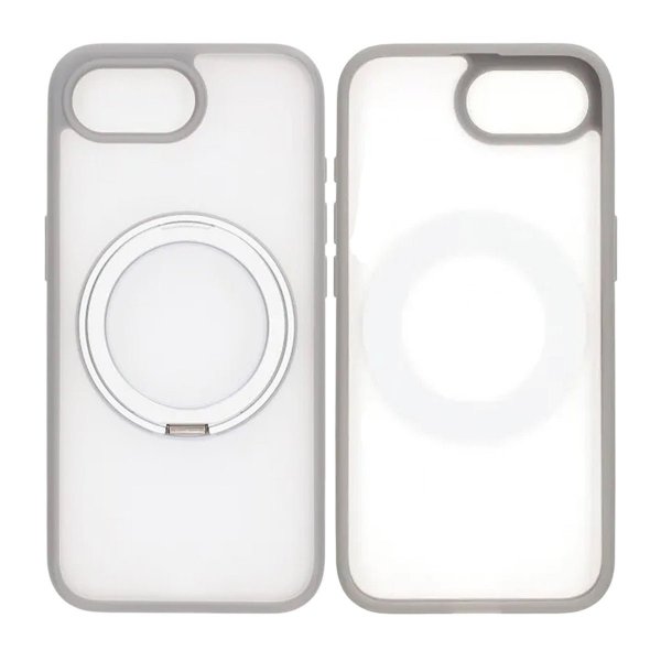 iPhone 16./17. cover med drejeligt MagSafe-stativ grå