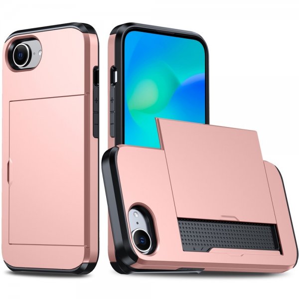 iPhone 16e/17e Cover Card Slide Rosaguld