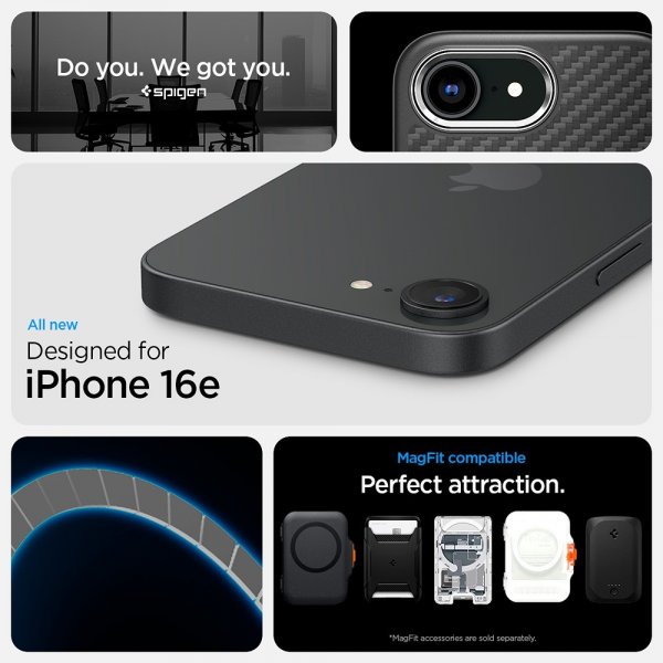Spigen iPhone 16/17 Cover Enzo Aramid MagFit Matte Black