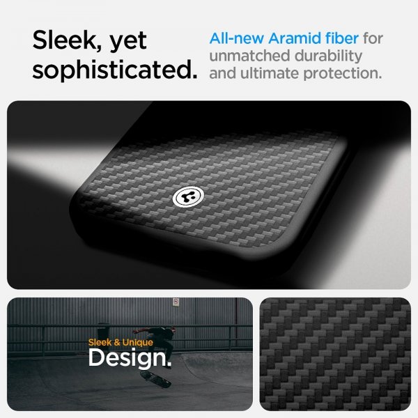 Spigen iPhone 16/17 Cover Enzo Aramid MagFit Matte Black