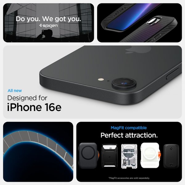 Spigen iPhone 16/17 Cover Liquid Air MagFit Mat Sort