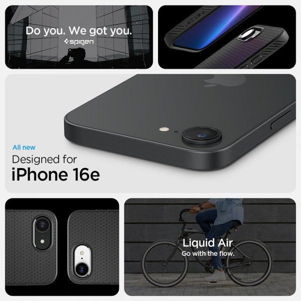Spigen iPhone 16/17 Cover Liquid Air Mat Sort