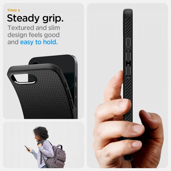 Spigen iPhone 16/17 Cover Liquid Air Mat Sort