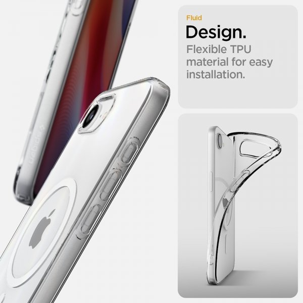 Spigen iPhone 16e/17e Cover Liquid Crystal MagFit Clear White