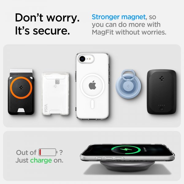 Spigen iPhone 16e/17e Cover Liquid Crystal MagFit Clear White