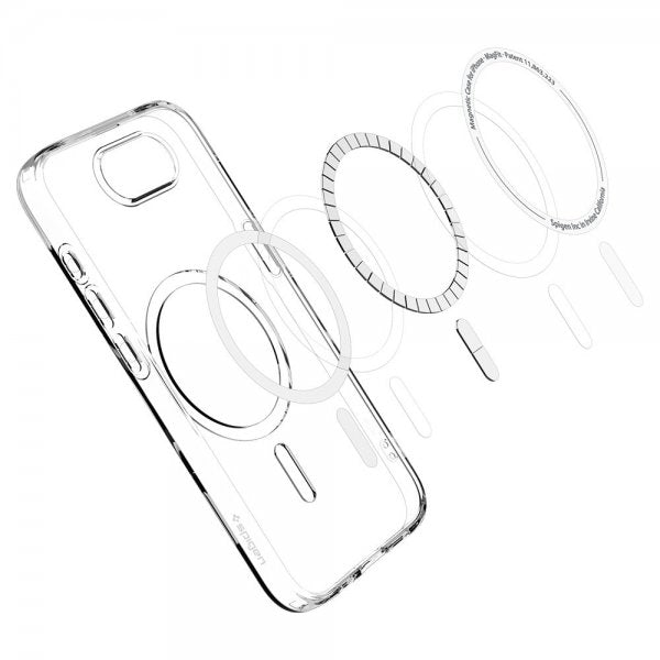 Spigen iPhone 16e/17e Cover Liquid Crystal MagFit Clear White