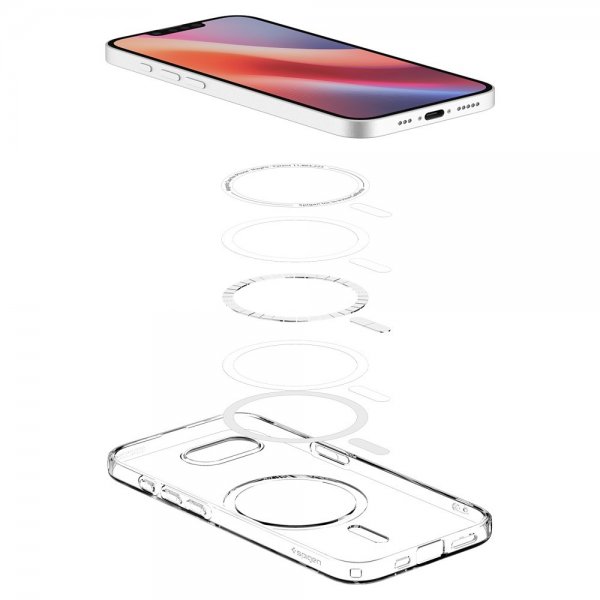 Spigen iPhone 16e/17e Cover Liquid Crystal MagFit Clear White