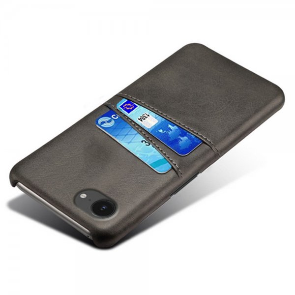 iPhone 16./17. cover med to kortlommer, sort
