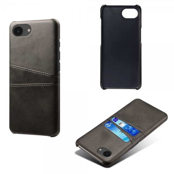 iPhone 16./17. cover med to kortlommer, sort