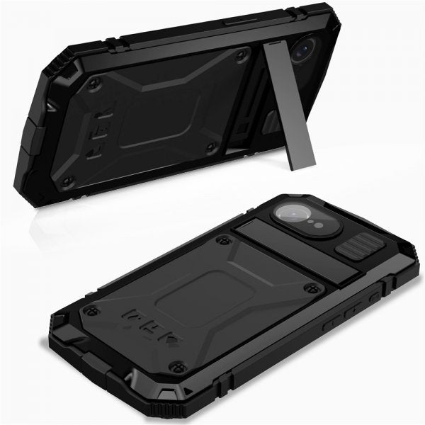 R-JUST iPhone 16e/17e Cover Metal Stødsikkert Sort