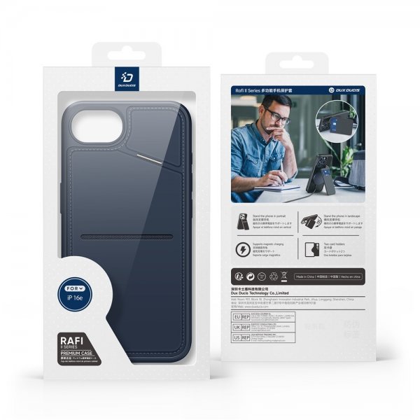 Dux Ducis iPhone 16e/17e Cover Rafi II Series MagSafe Blå