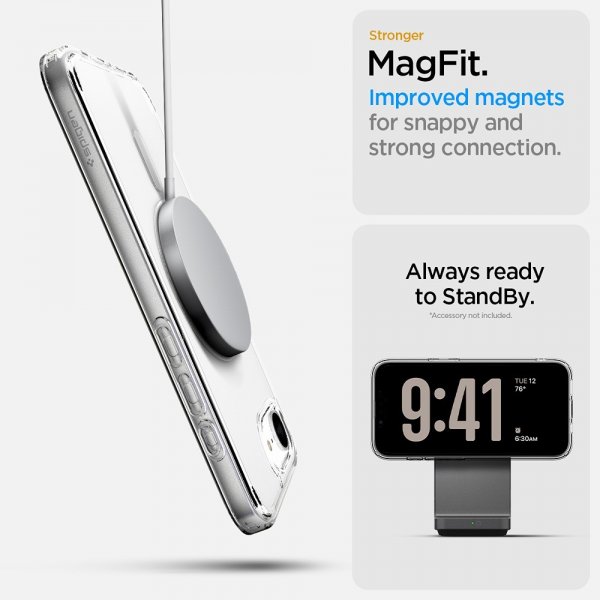 Spigen iPhone 16e/17e Cover Ultra Hybrid MagFit Klar Hvid