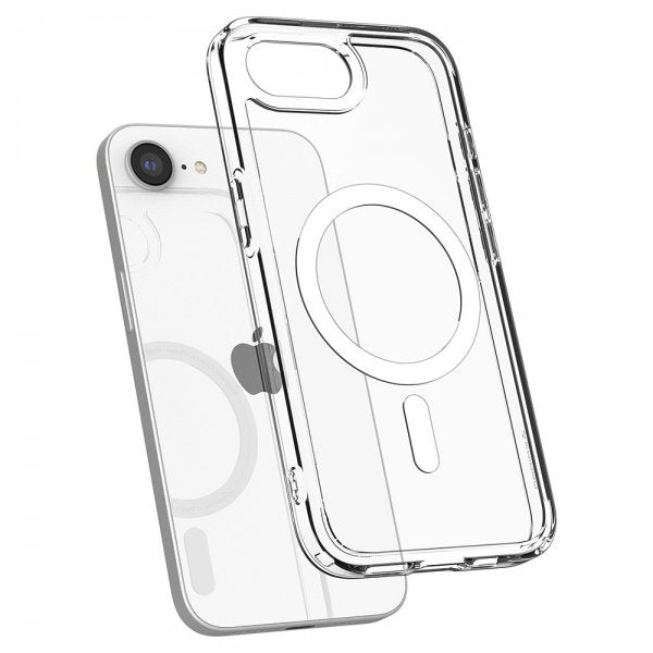 Spigen iPhone 16e/17e Cover Ultra Hybrid MagFit Klar Hvid