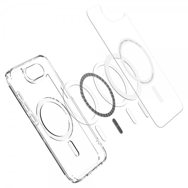 Spigen iPhone 16e/17e Cover Ultra Hybrid MagFit Klar Hvid