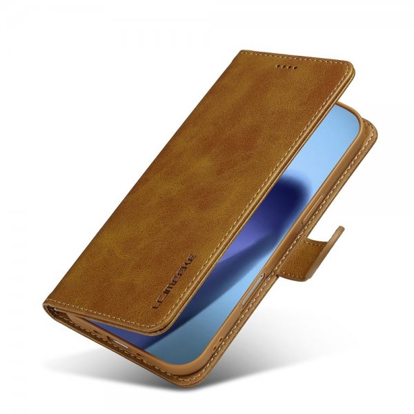 Lc.Imeeke iPhone Air Cover med Kortplads Stativfunktion Lysebrun