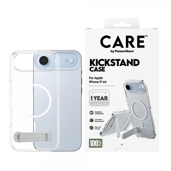 CARE by PanzerGlass iPhone Air Cover Kickstand MagSafe Transparent