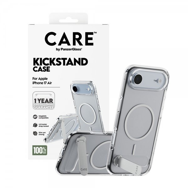 CARE by PanzerGlass iPhone Air Cover Kickstand MagSafe Transparent