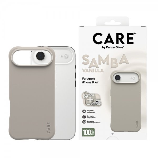 CARE by PanzerGlass iPhone Air Cover Samba MagSafe Vanilla