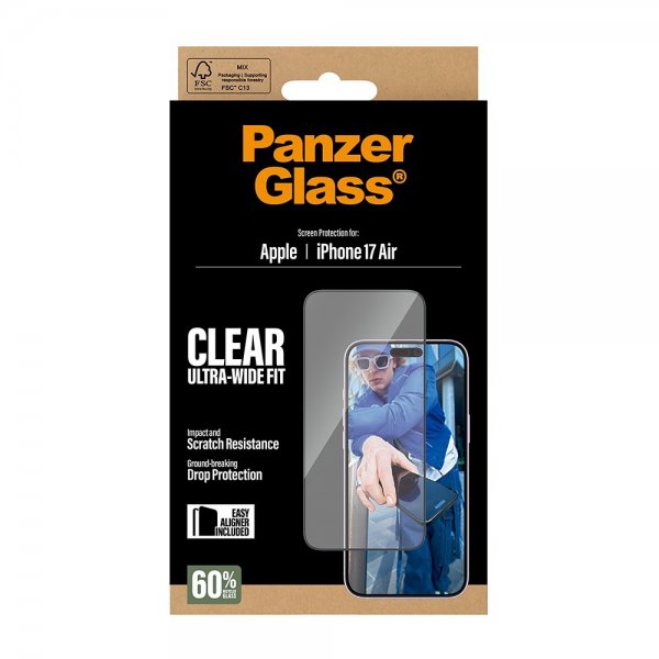 PanzerGlass iPhone Air Skærmbeskytter Ultra-Wide Fit EasyAligner