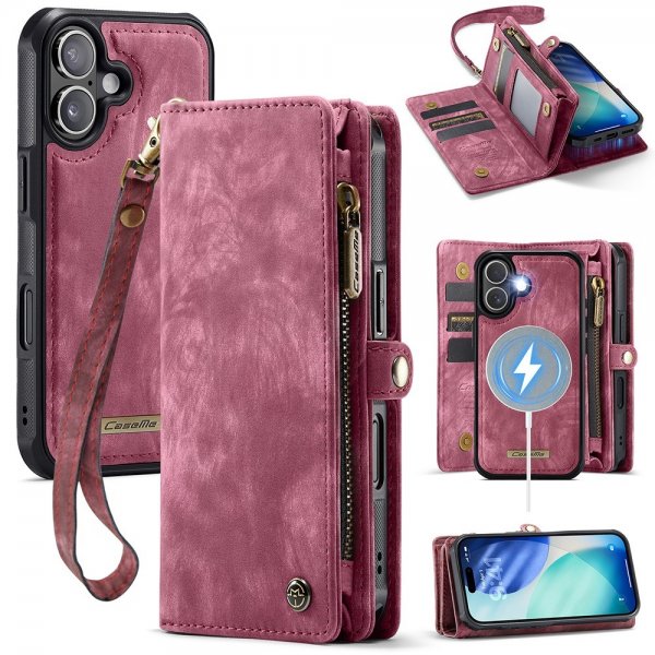 CaseMe iPhone 17 Etui 008 Series Aftageligt Cover Rød