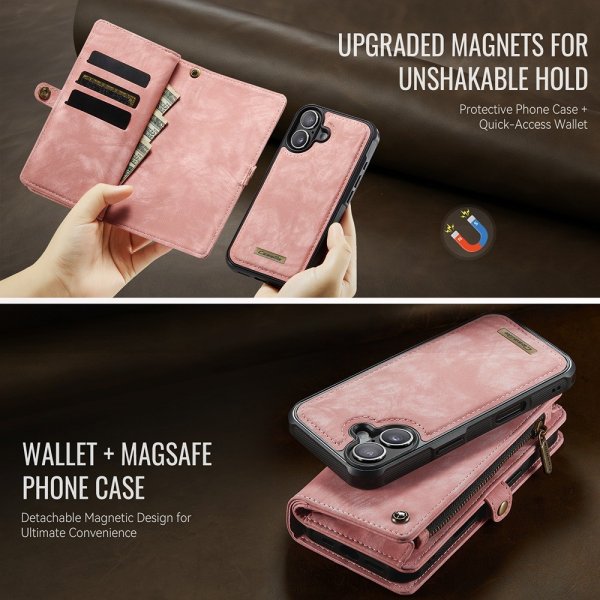 CaseMe iPhone 17 Etui 008 Series Aftageligt Cover Rosa