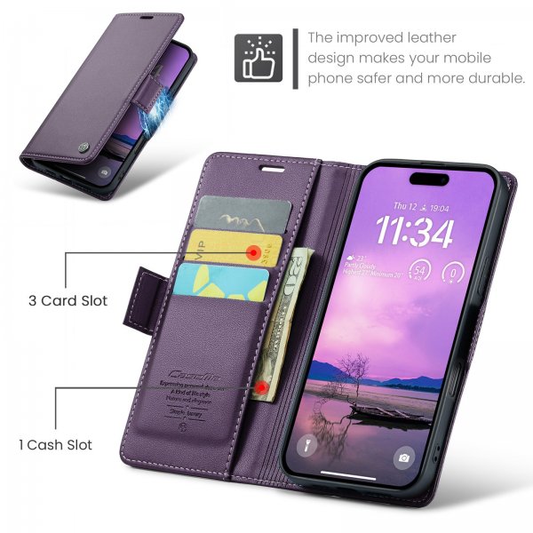 CaseMe iPhone 17 Etui 023-serien Lilla