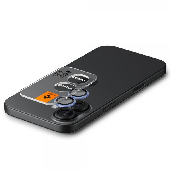 Spigen iPhone 17 Kamerabeskyttelse GLAS.tR EZ Fit Optik Pro 2-pak Blå