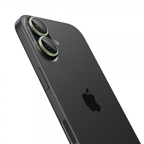 Spigen iPhone 17 Kamerabeskyttelse GLAS.tR EZ Fit Optik Pro 2-pak Grøn