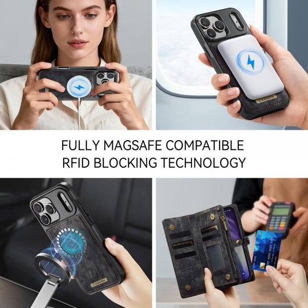 CaseMe iPhone 17 Pro Etui 008 Series Aftageligt Cover Sort