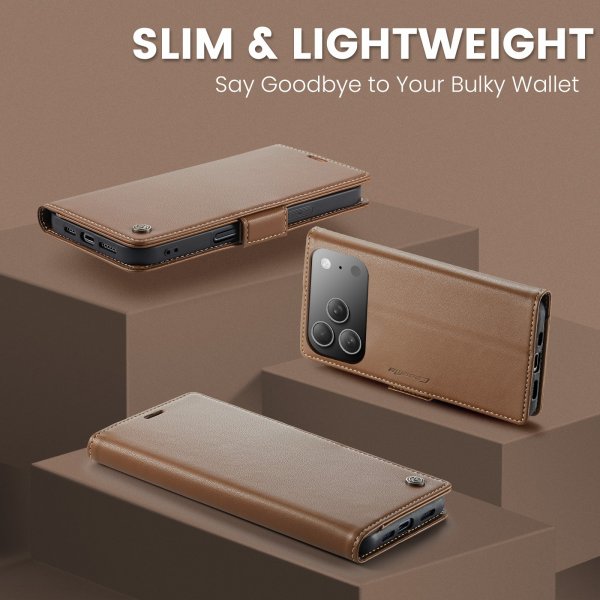 CaseMe iPhone 17 Pro Etui 023-serien Brun