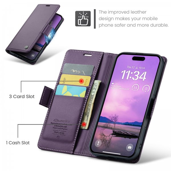 CaseMe iPhone 17 Pro Etui 023 Series Lilla