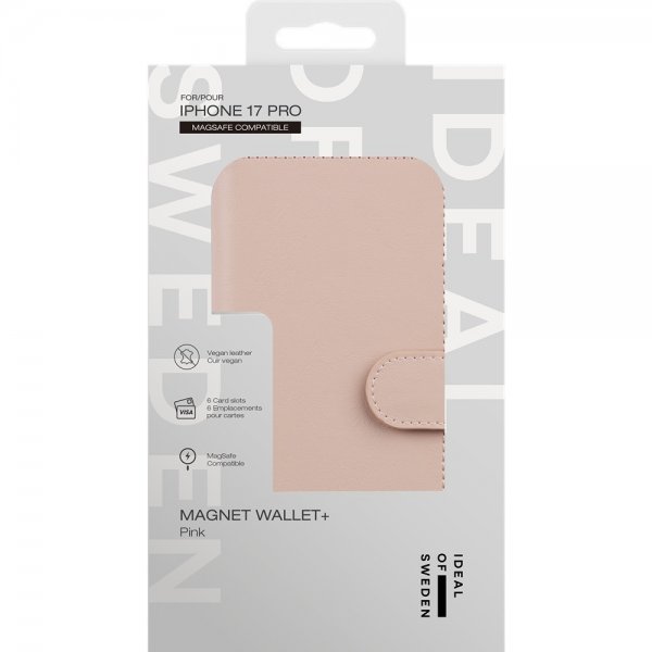 Ideal of Sweden iPhone 17 Pro Etui Magnet Wallet+ MagSafe Pink