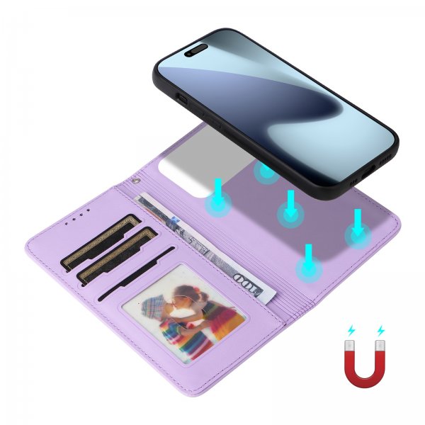 Betopnice iPhone 17 Pro Etui med Aftageligt Cover 005 Lilla